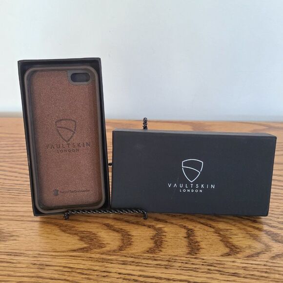 NWT Vaultskin London iPhone SE Brown Leather Eton Armour Slim Wallet Phone Case - Picture 2 of 16